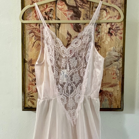 70S VINTAGE UNDERCOVER WEAR STR BOHO LONG NIGHTGOWN SLIP DRESS VINTAG LINGERIE M - Picture 12 of 15